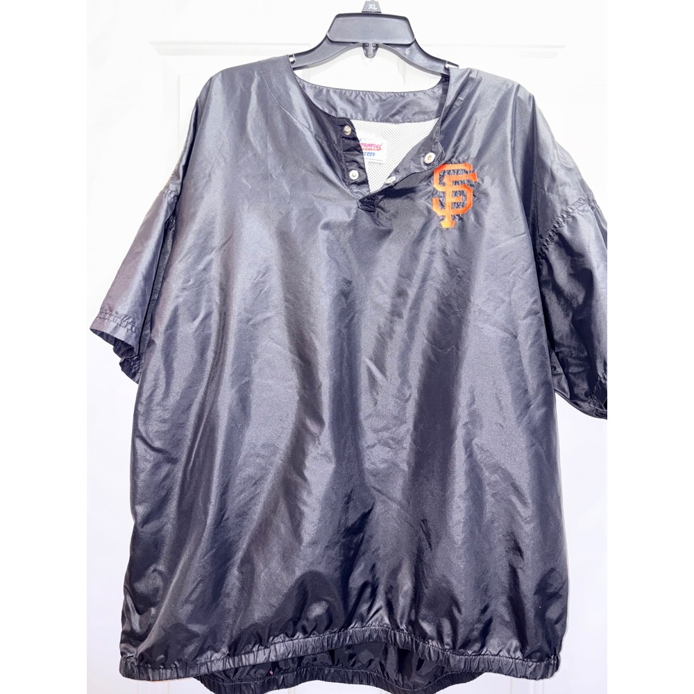 Vintage Starter San Francisco Giants Windbreaker Pullover Mens XXL Black